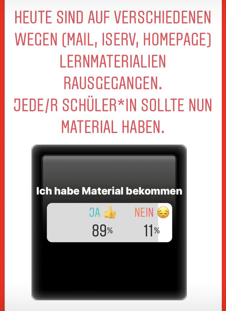 Umfrage Lernmaterial